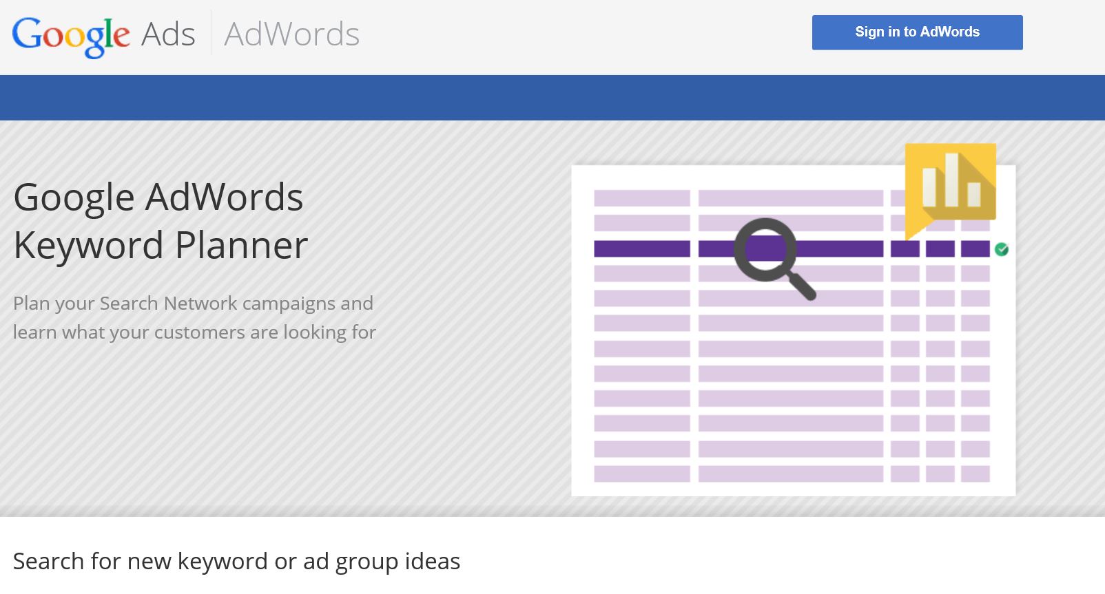 google keyword planner tool