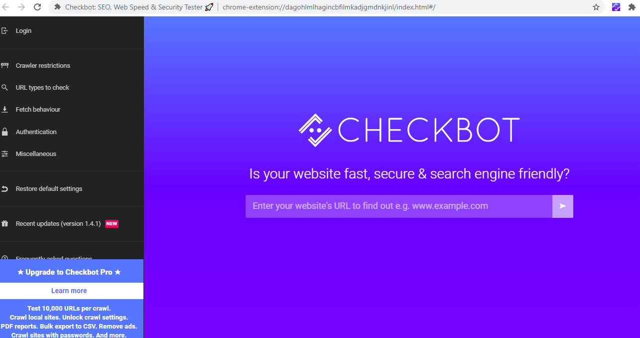 Uses of Checkbot Chrome Extension