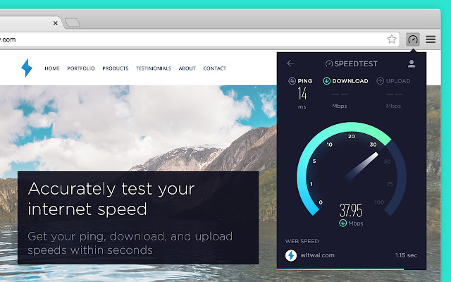 How to use speedtest chrome extension?