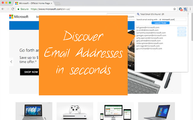 Email Finder Chrome Extension